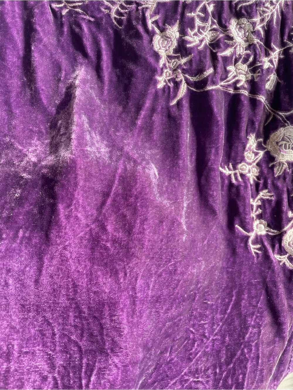 Sundance Purple Velvet Embroidered Alarie Women’s Top Boho Size Medium - Picture 9 of 16